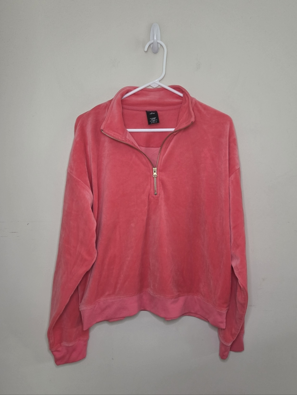 Women's Avia Velvet Quarter Zip Top Sz Large 12/14